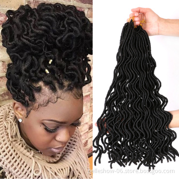 Hot sell fashionable synthetic hair bundlWholesale 18inch DreadLocs Crochet Hair  Silky Strands Faux Locs